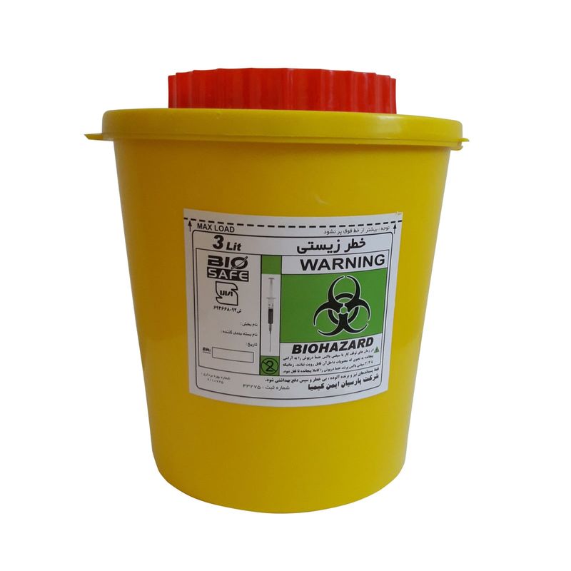 سیفتی باکس بیوسیف کد m702 حجم 3000 میلی لیتر بسته 60 عددی